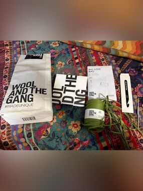 Wool And The Gang DIY Crochet “Big Love Bag” in Grass Green Raffia Kit